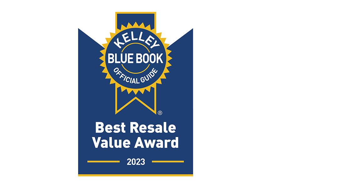 Kelly Blue Book Official Guide Best Resale Value Award 2023 logo