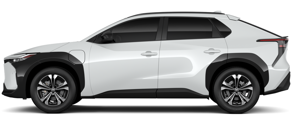 Side profile of a 2025 bz4x bZ4X XLE Electric Motor Front-Wheel Drive