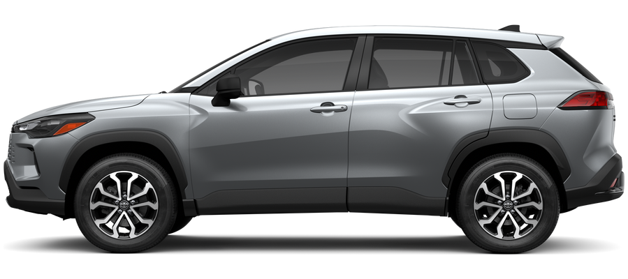 Side profile of a 2026 corollacross Corolla Cross Hybrid 2.0L 4-Cyl. Engine All-Wheel Drive