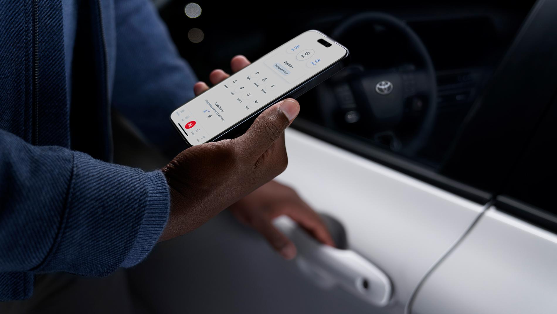 connect to your 2025 Toyota Camry through the app and unlock or start your Camry and so much more