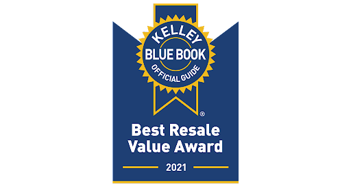 Kelly Blue Book Best Resale Value Award 2021