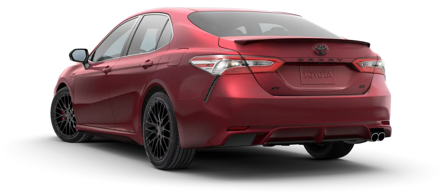 exterior back side image of a 2024 Red Toyota Camry XP Xseries