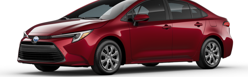 An Exterior Angle of A 2025 corolla Corolla Hybrid LE 1.8L 4-Cyl. CVT Front-Wheel Drive