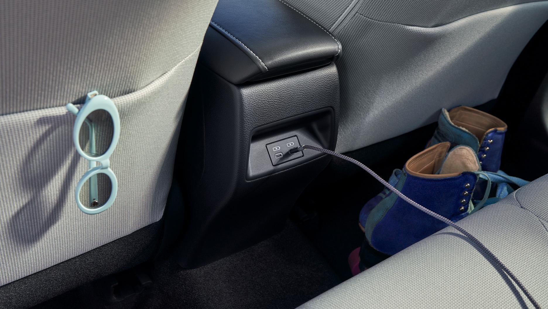 Toyota Corolla Hatchback rear charging ports