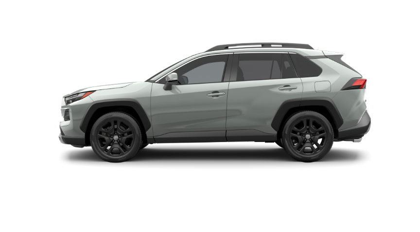 exterior side image of a ice 2024 Toyota RAV4 XP with XSeries accessories package