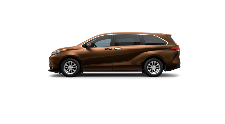 exterior side image of a Brown 2024 Toyota Sienna Hybrid