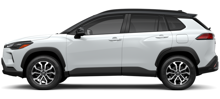 Side profile of a 2026 corollacross Corolla Cross Hybrid SE 2.0L 4-Cyl. Engine All-Wheel Drive
