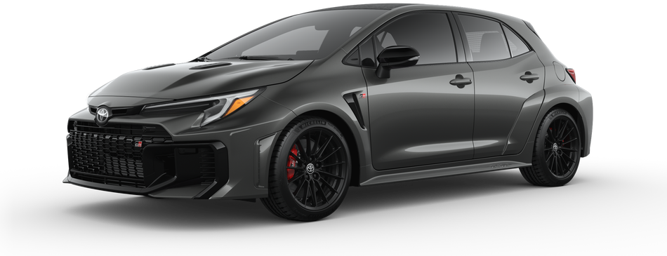 An Exterior Angle of A 2025 grcorolla GR Corolla Premium Plus 1.6L 3-Cyl. Turbo Engine All-Wheel Drive MT