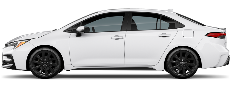 Side profile of a 2026 corolla Corolla XSE 2.0L 4-Cyl. Engine Front-Wheel Drive