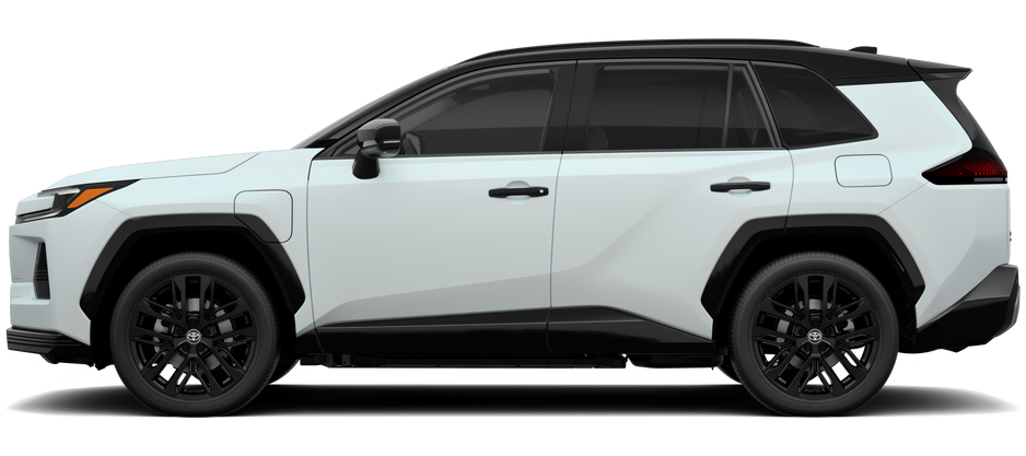 Side profile of a 2026 rav4pluginhybrid RAV4 Plug-in Hybrid XSE 2.5L 4-Cyl. Plug-in Hybrid Engine All-Wheel Drive