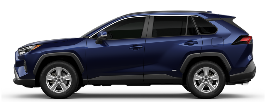 Side profile of a 2025 rav4 RAV4 Hybrid XLE 2.5L 4-Cyl. Engine All-Wheel Drive