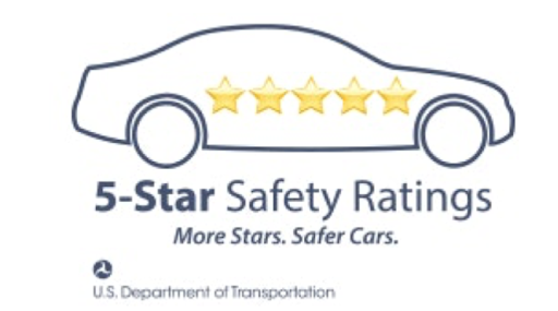 5 star safety ratings - more stars. safer cars. US Department of Transportation logo