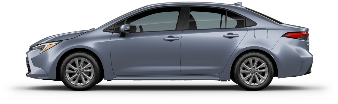 An Exterior Angle of A 2025 corolla Corolla Hybrid XLE 1.8L 4-Cyl. CVT Front-Wheel Drive