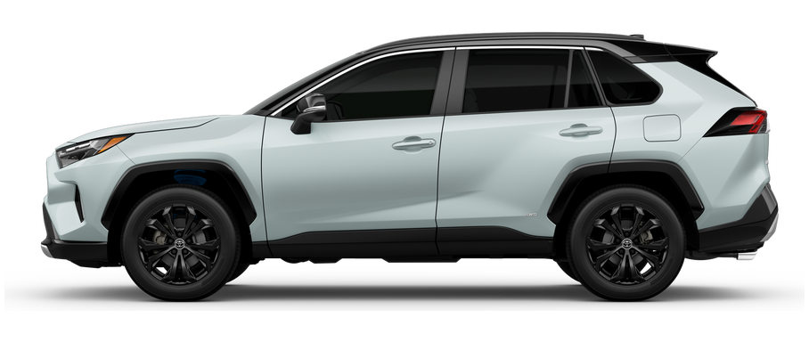 Side profile of a 2025 rav4 RAV4 Hybrid XSE 2.5L 4-Cyl. Engine All-Wheel Drive
