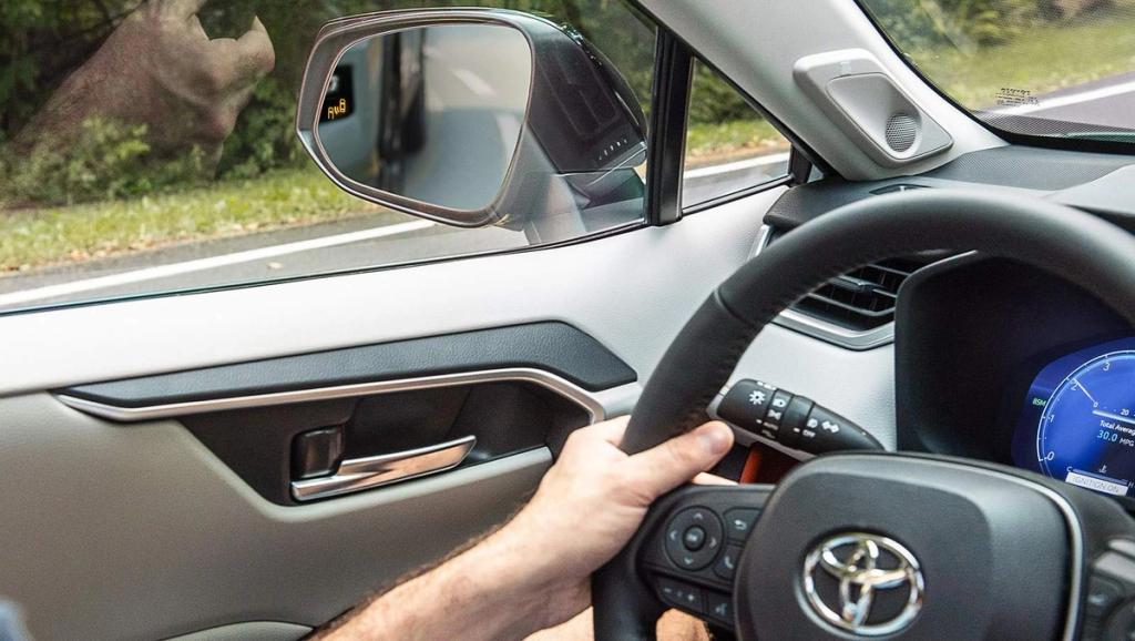 Promotional image from Toyota showing a vehicle, accessories, or people using the vehicle in everyday or outdoor environments.