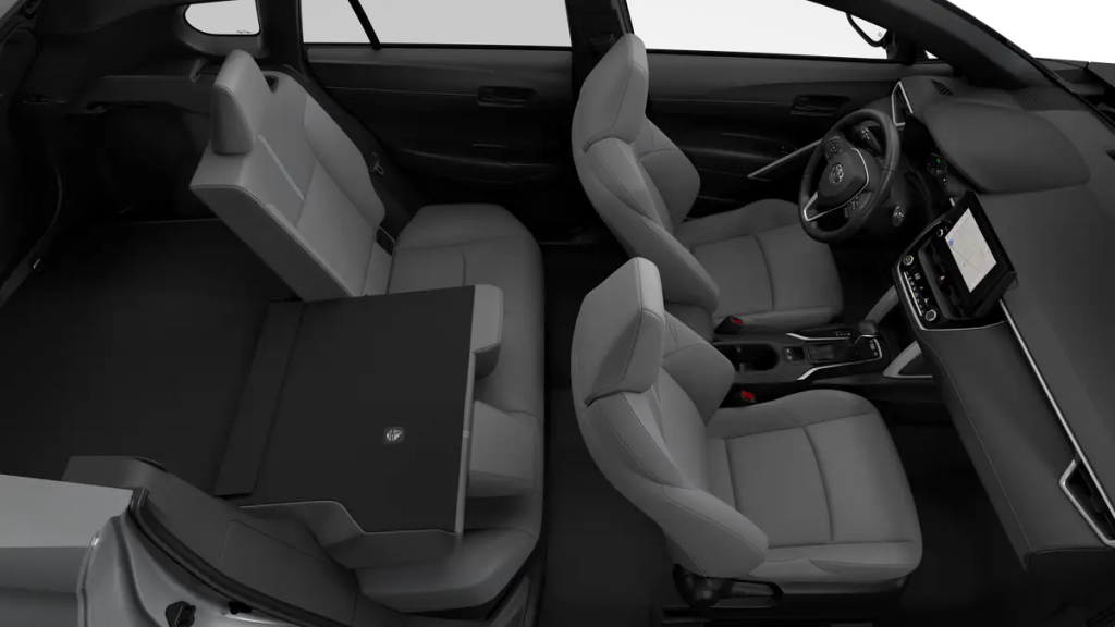 An Interior Angle of A 2025 corollacross Corolla Cross Hybrid SE 2.0L 4-Cyl. Engine All-Wheel Drive