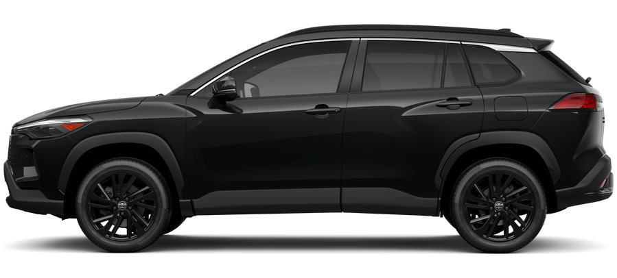 Side profile of a 2026 corollacross Corolla Cross Hybrid XSE 2.0L 4-Cyl. Engine All-Wheel Drive