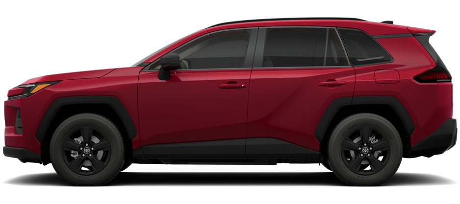 Side profile of a 2026 rav4 RAV4 LE 2.5L 4-Cyl. Engine Front-Wheel Drive