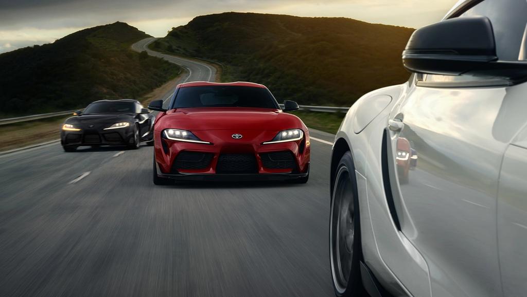 Promotional image from Toyota showing a vehicle, accessories, or people using the vehicle in everyday or outdoor environments.