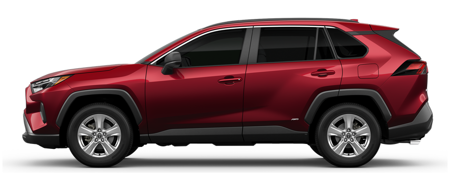 Side profile of a 2025 rav4 RAV4 Hybrid LE 2.5L 4-Cyl. Engine All-Wheel Drive