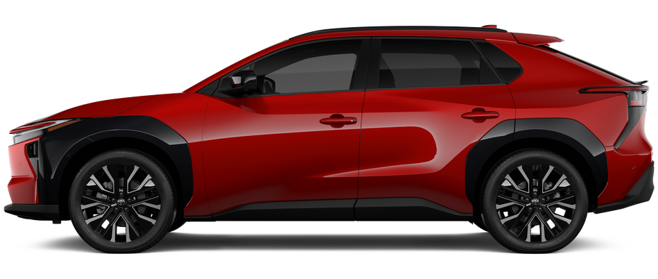 Side profile of a 2026 bz bZ Limited Electric Motors All-Wheel Drive