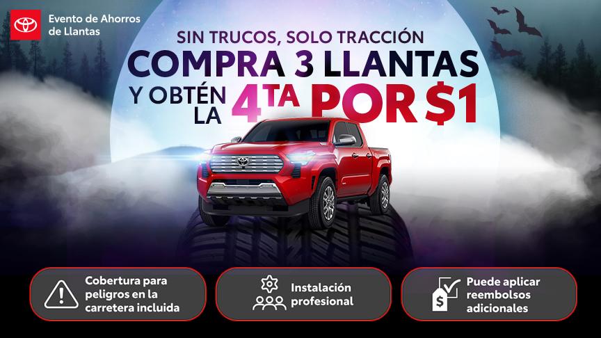 COMPRA 3 LLANTAS Y OBTÉN LA 4TA POR $1