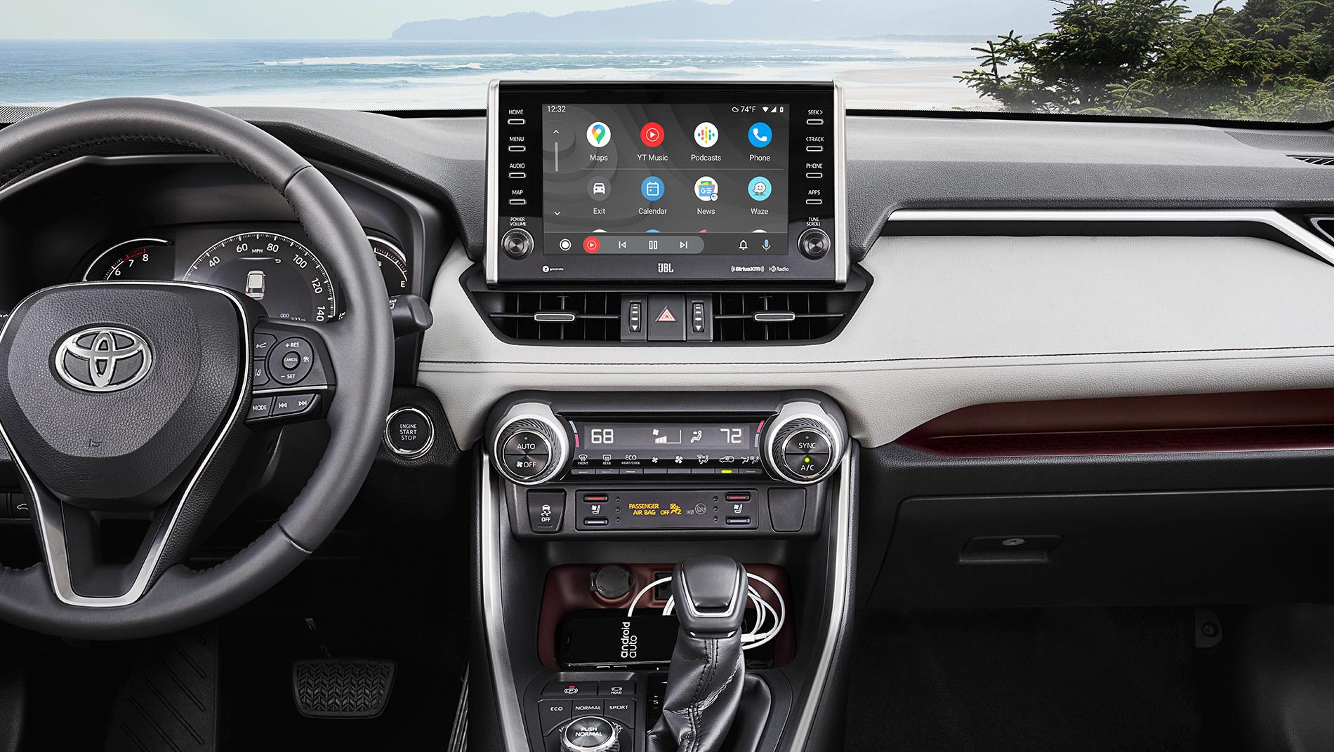 Toyota RAV4 interior with touchscreen and wireless charger