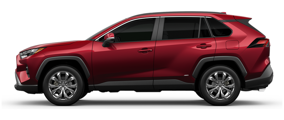 Side profile of a 2025 rav4 RAV4 Hybrid XLE Premium 2.5L 4-Cyl. Engine All-Wheel Drive