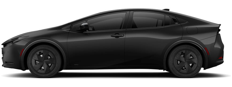 Side profile of a 2026 prius Prius LE AWD 2.0L 4-Cyl. Hybrid Engine All-Wheel Drive