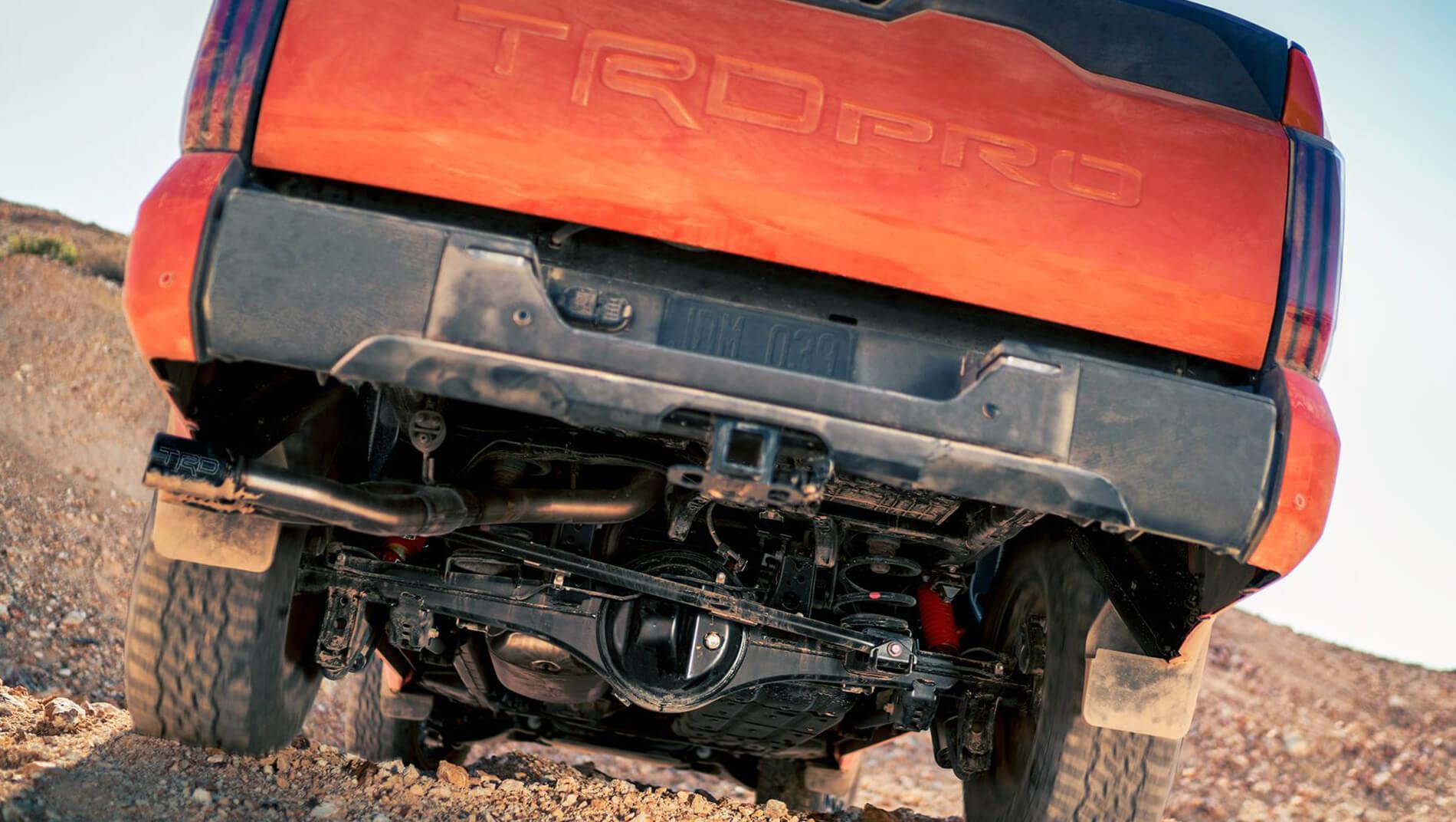 Orange Toyota Tundra TRD PRO Tailgate
