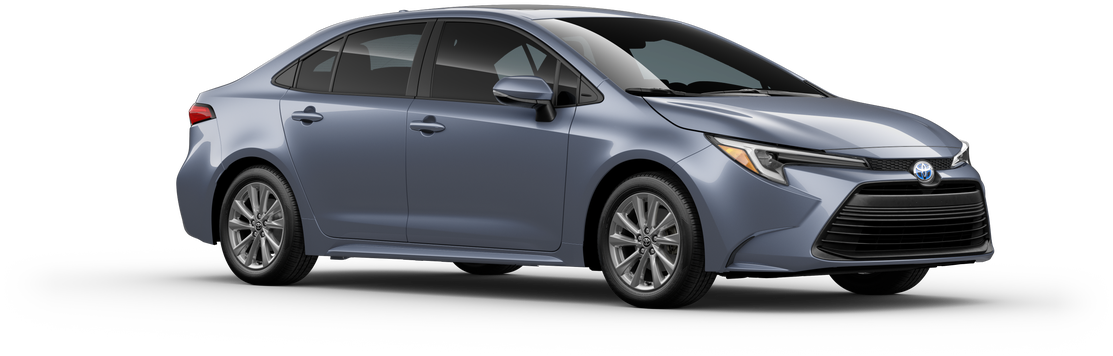 An Exterior Angle of A 2025 corolla Corolla Hybrid XLE 1.8L 4-Cyl. CVT Front-Wheel Drive