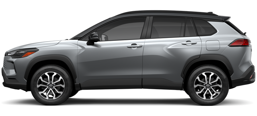 Side profile of a 2026 corollacross Corolla Cross Hybrid SE 2.0L 4-Cyl. Engine All-Wheel Drive