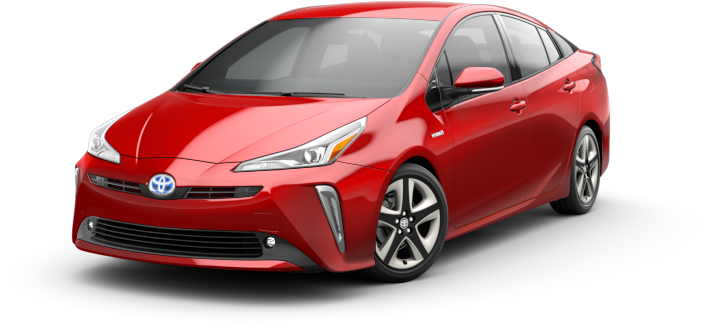 exterior image of a red Toyota Prius Hybrid
