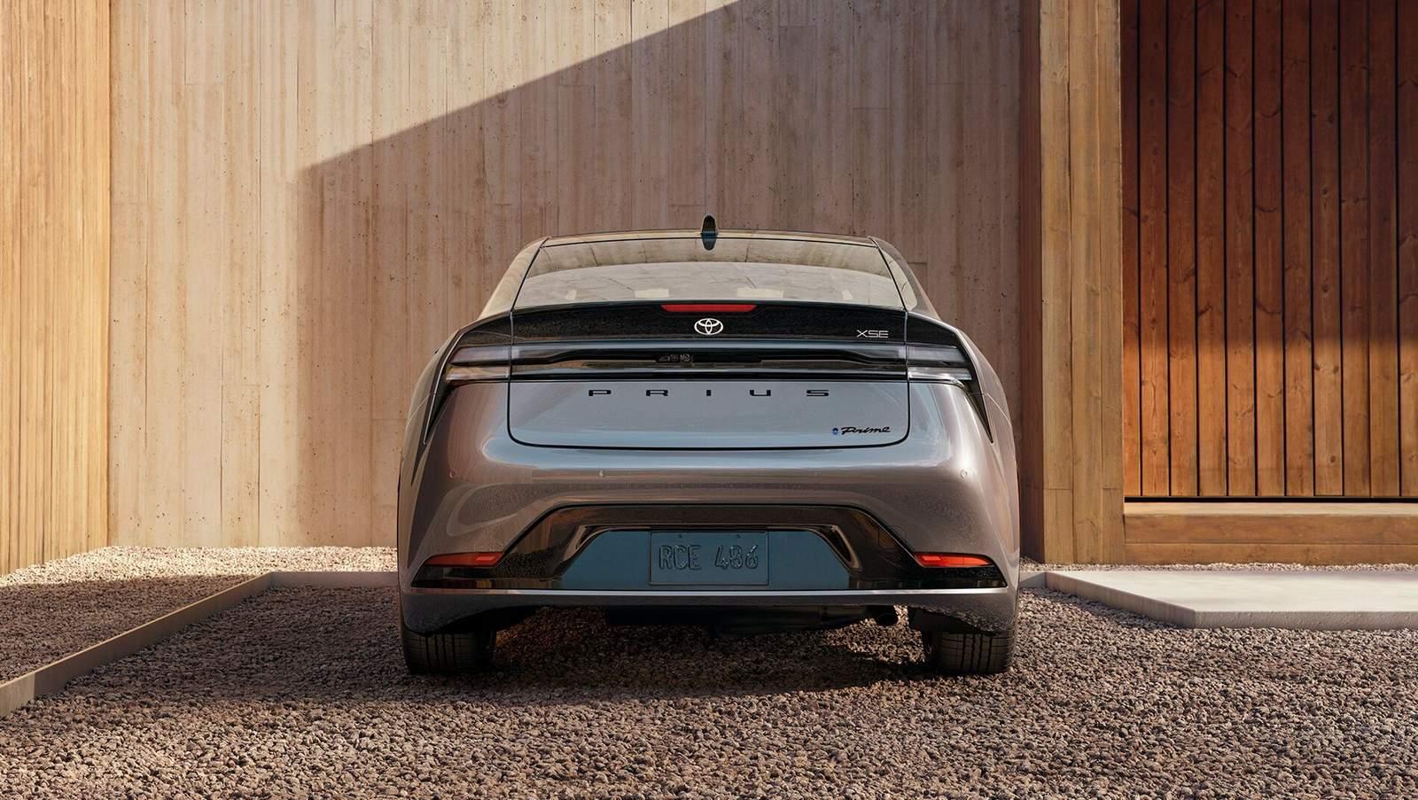 exterior image of a 2023 Toyota Prius Prime cargo truck area