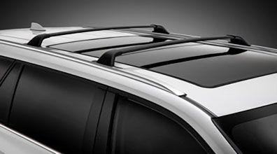 Toyota with cross bar roof rack accessory