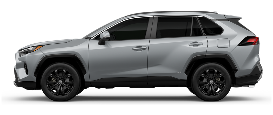 Side profile of a 2025 rav4 RAV4 Hybrid SE 2.5L 4-Cyl. Engine All-Wheel Drive