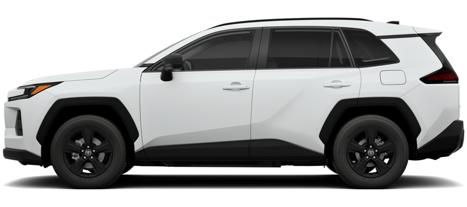 Side profile of a 2026 rav4 RAV4 LE 2.5L 4-Cyl. Engine Front-Wheel Drive