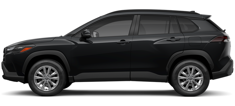 Side profile of a 2026 corollacross Corolla Cross LE 2.0L 4-Cyl. Engine All-Wheel Drive