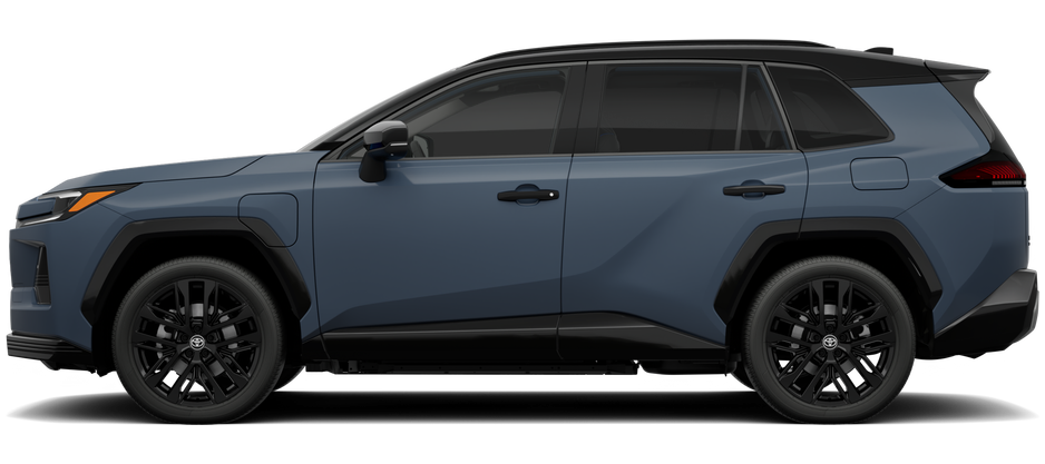 Side profile of a 2026 rav4pluginhybrid RAV4 Plug-in Hybrid XSE 2.5L 4-Cyl. Plug-in Hybrid Engine All-Wheel Drive