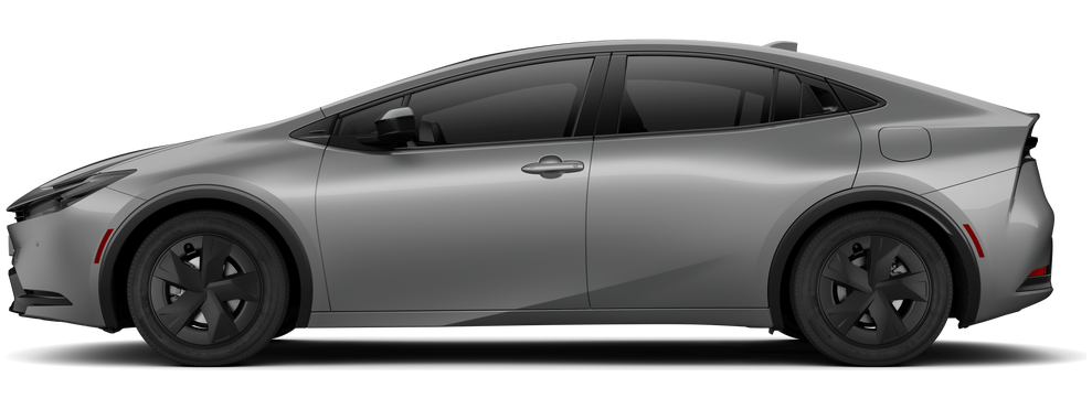 Side profile of a 2026 prius Prius LE 2.0L 4-Cyl. Hybrid Engine Front-Wheel Drive