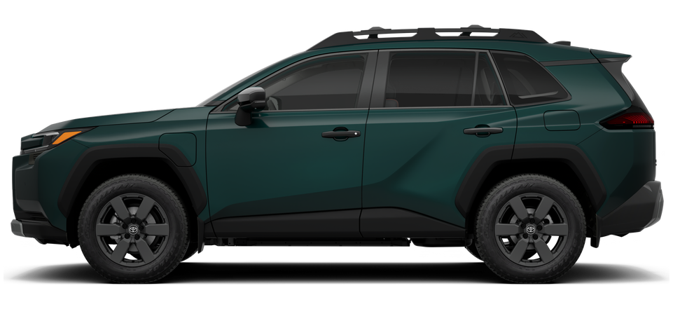Side profile of a 2026 rav4pluginhybrid RAV4 Plug-in Hybrid Woodland 2.5L 4-Cyl. Plug-in Hybrid Engine All-Wheel Drive