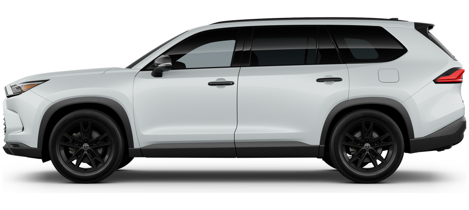 Side profile of a 2025 grandhighlander Grand Highlander Hybrid Nightshade 2.5L 4-Cyl. ECVT Engine All-Wheel Drive