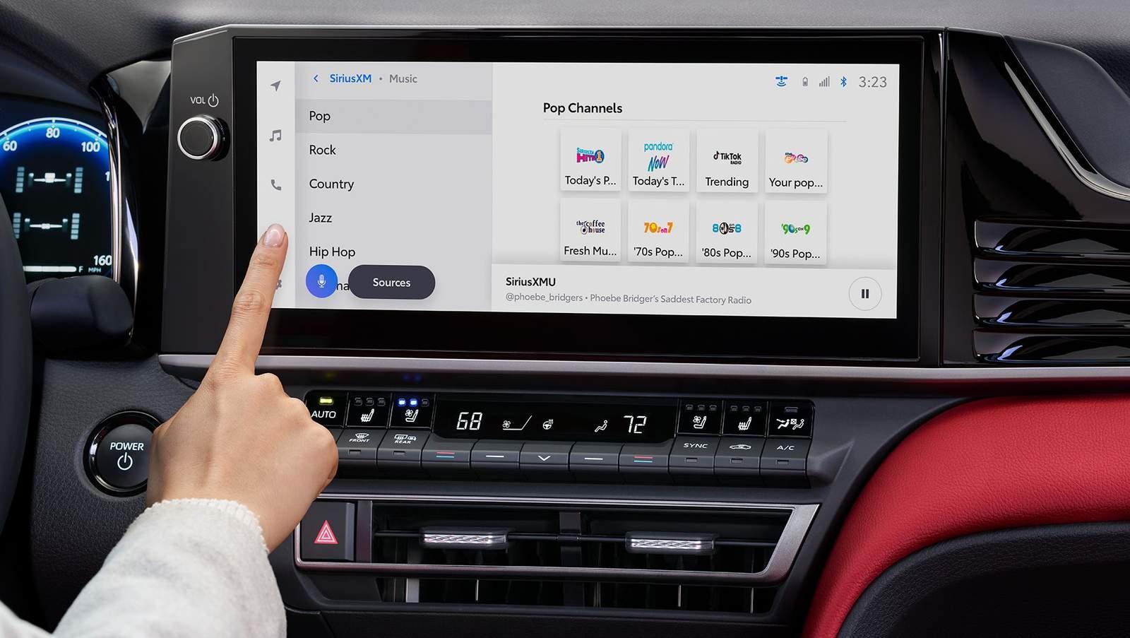 large multimedia touch screen in the 2025 Toyota Camry offers connectivity to your favorite device