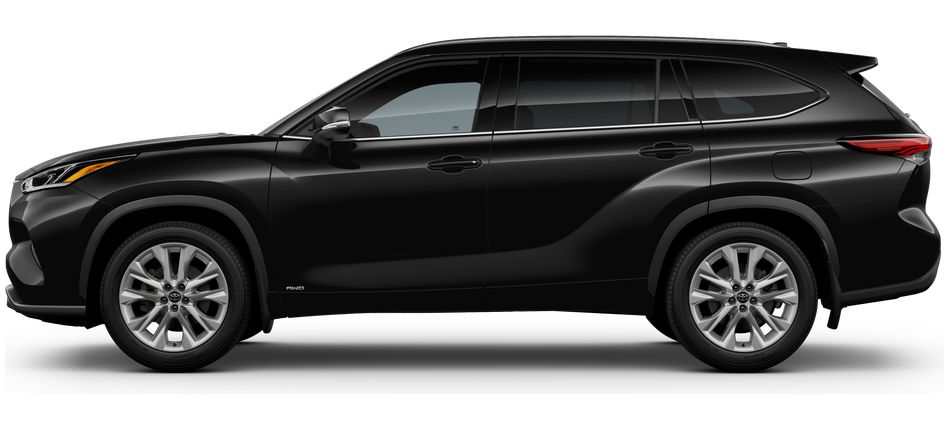 Side profile of a 2025 highlander Highlander Hybrid Limited 2.5L 4-Cyl. Engine All-Wheel Drive