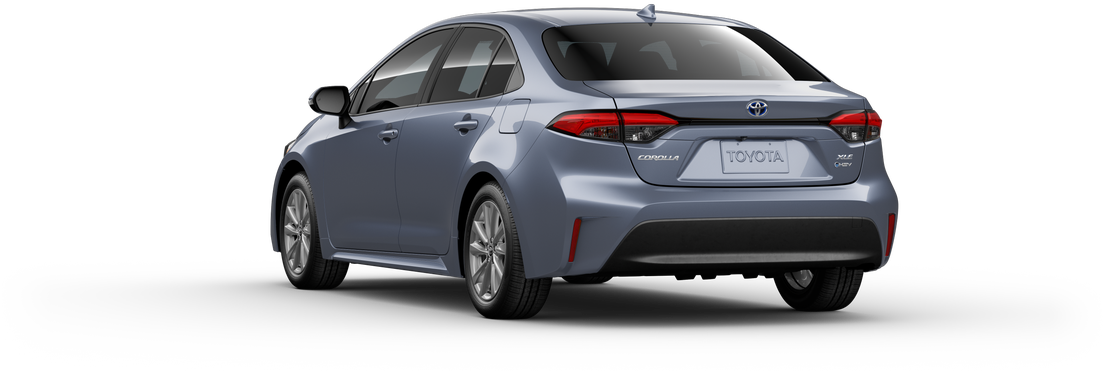 An Exterior Angle of A 2025 corolla Corolla Hybrid XLE 1.8L 4-Cyl. CVT Front-Wheel Drive