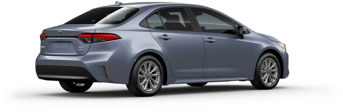 An Exterior Angle of A 2025 corolla Corolla Hybrid XLE 1.8L 4-Cyl. CVT Front-Wheel Drive