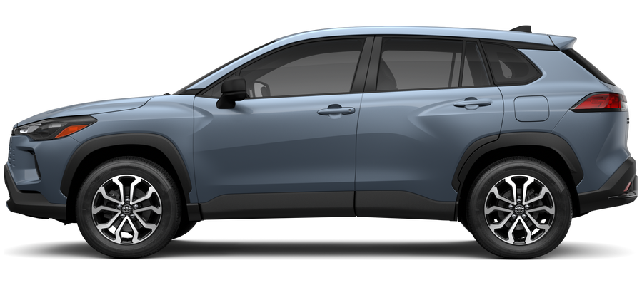 Side profile of a 2026 corollacross Corolla Cross Hybrid 2.0L 4-Cyl. Engine All-Wheel Drive