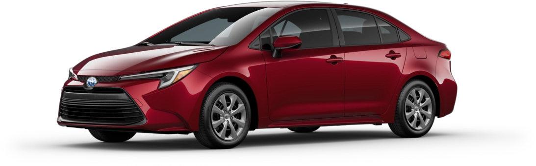 An Exterior Angle of A 2025 corolla Corolla Hybrid LE 1.8L 4-Cyl. CVT Front-Wheel Drive