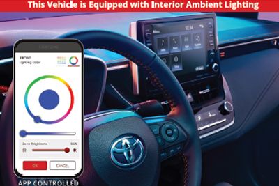 Toyota Interior SmartLED Ambient Lighting controlled through Toyota app Toyota Accessories