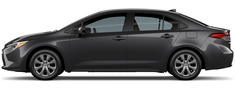 Side profile of a 2026 corolla Corolla Hybrid LE 1.8L 4-Cyl. CVT Front-Wheel Drive